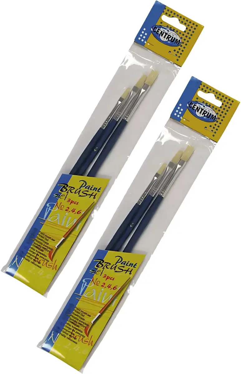 Centrum Penselen Set 6 Stuks - Acryl - Multi