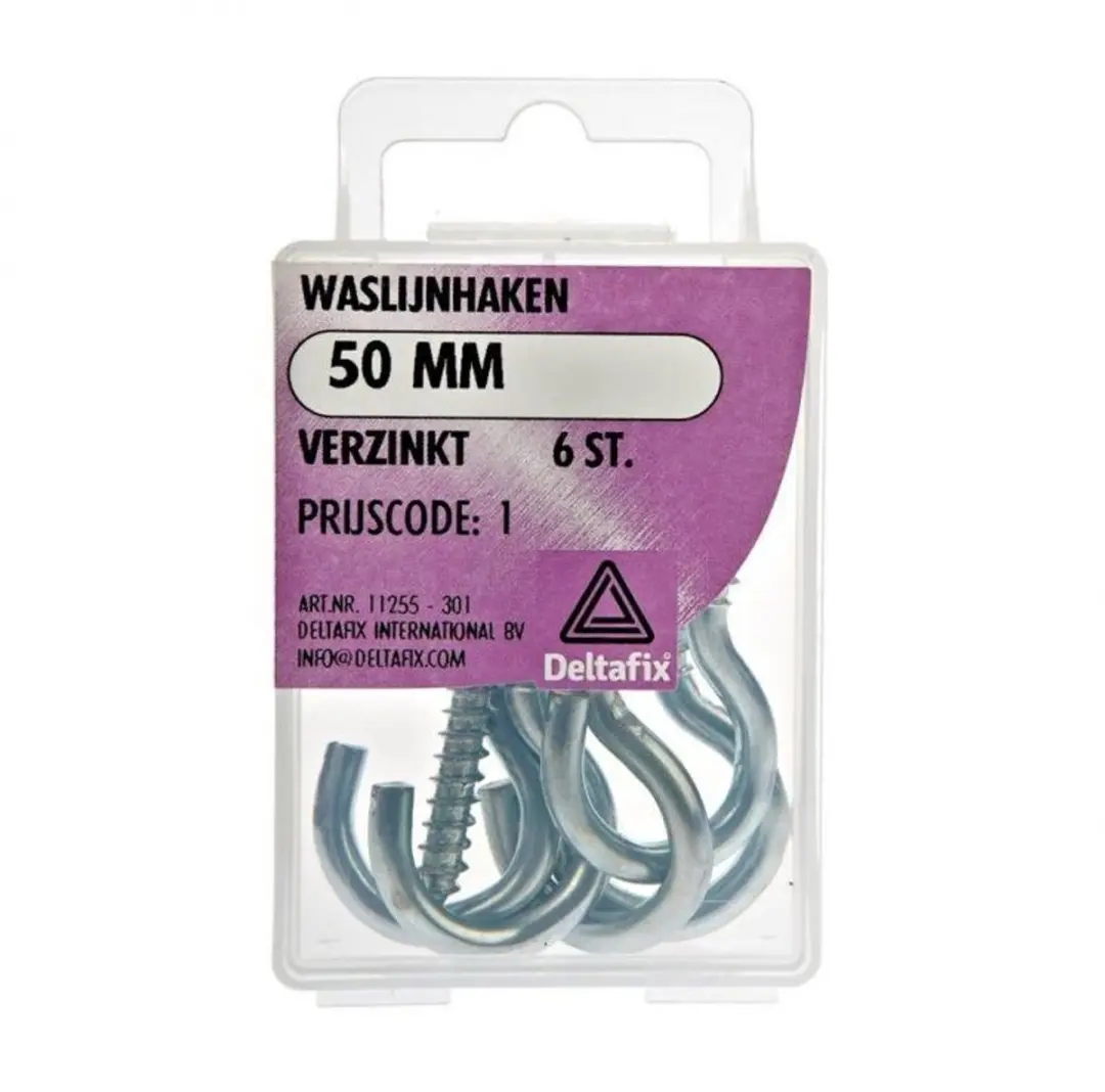 Deltafix Waslijnhaak verzinkt 50mm