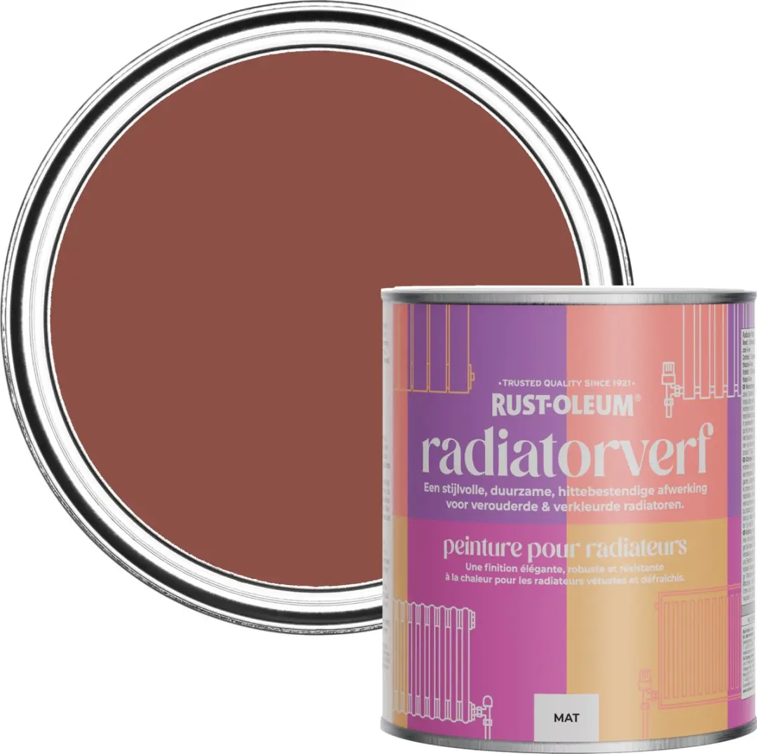 Rust-Oleum Rode Radiatorverf Baksteenrood 750ml