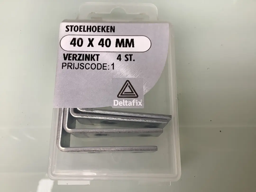 Deltafix Stoelhoeken 40mm - Metaal - 4 Stuks