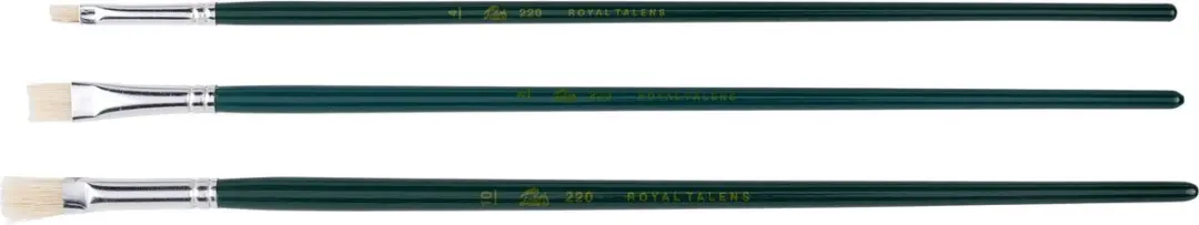 Talens Serie 220 Olie- en Acrylpenselen - 3 Stuks - Maten 4/8/10