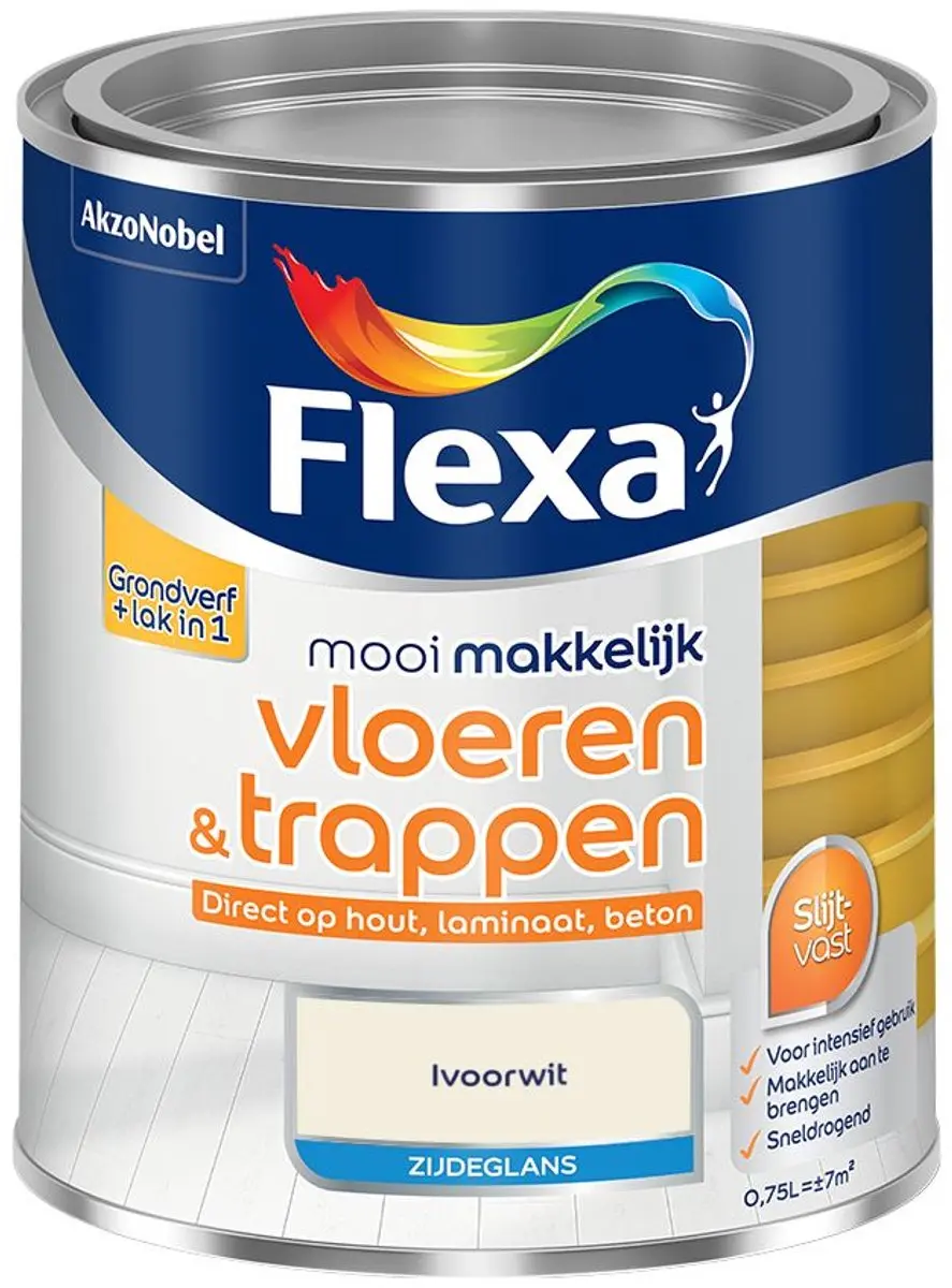 Flexa Mengverf Zijdeglans Ivoorwit 750ml