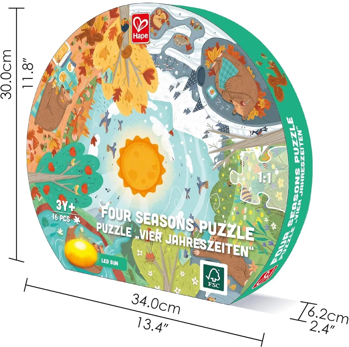 Hape Vier Seizoenen Puzzel 17 Stuks - E1636