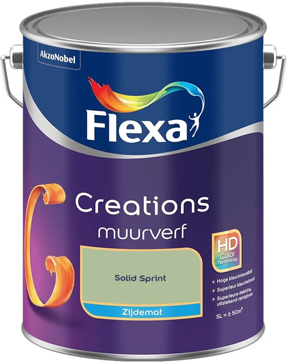 Flexa Creations Muurverf Zijdemat Solid Sprint 5L