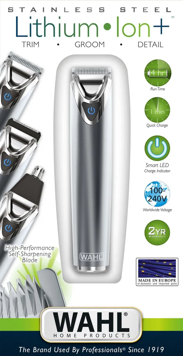 Wahl 9818 LI Baardtrimmer - Zilver