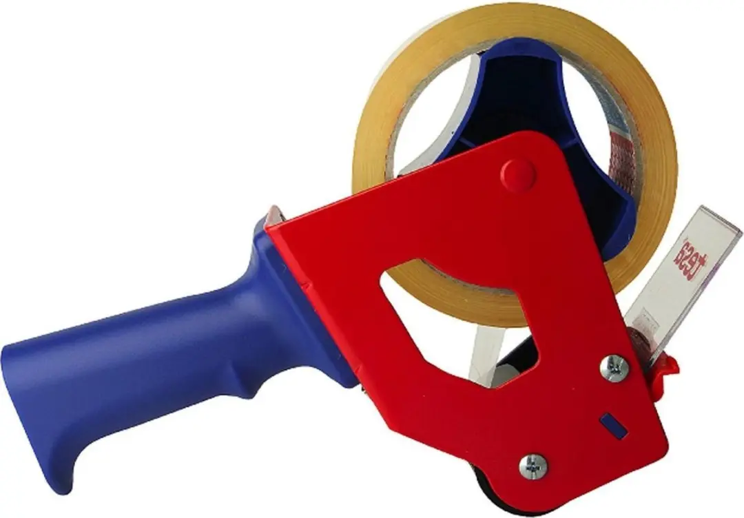 Tesa Verpakkingstaperoller Dispenser - 2 Stuks - Blauw/Rood