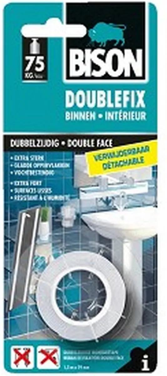 Bison Doublefix Extra Sterke Montagetape 1 Stuks