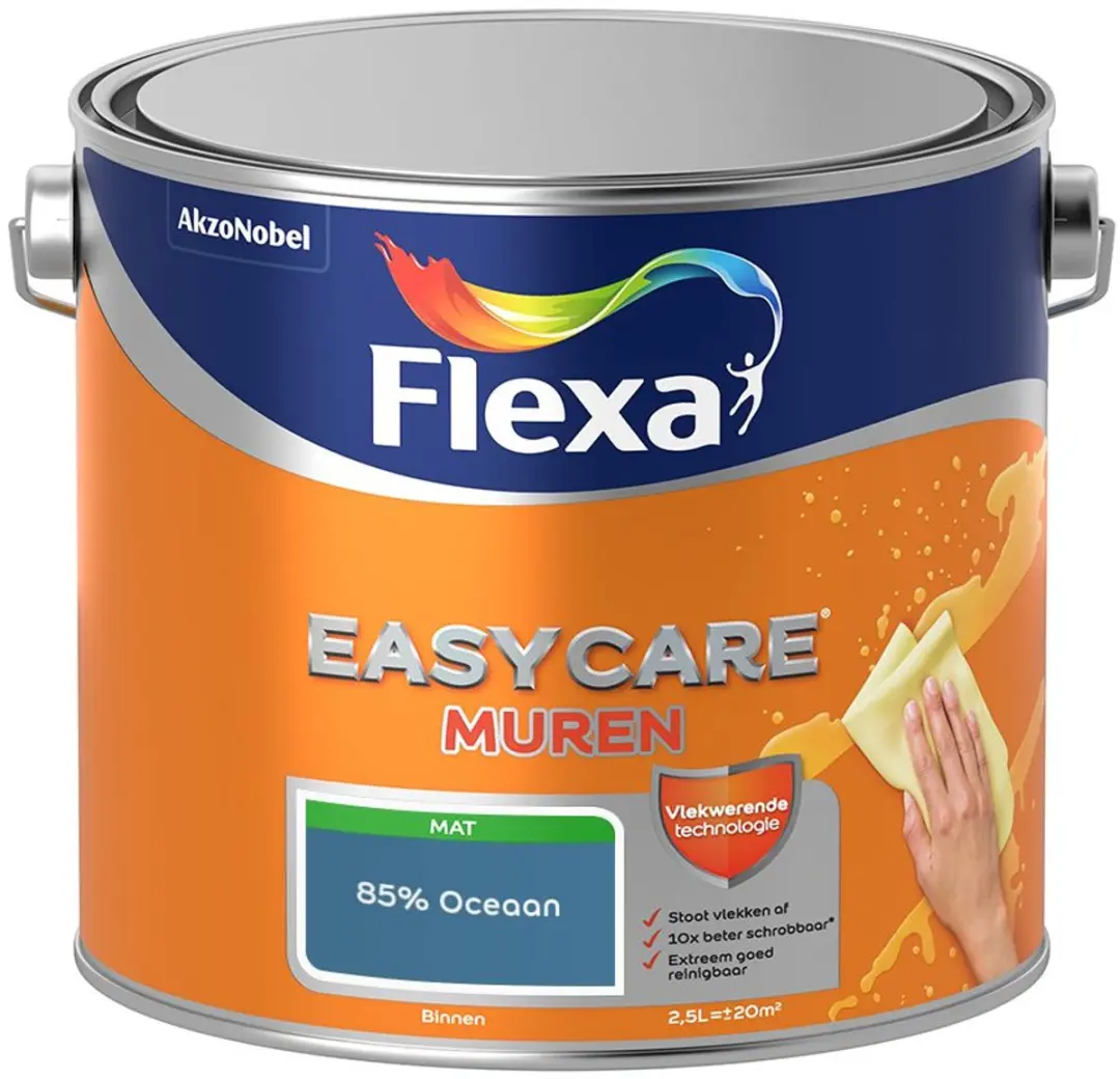 Flexa Easycare Murenverf 85% Oceaan - 2,5 L