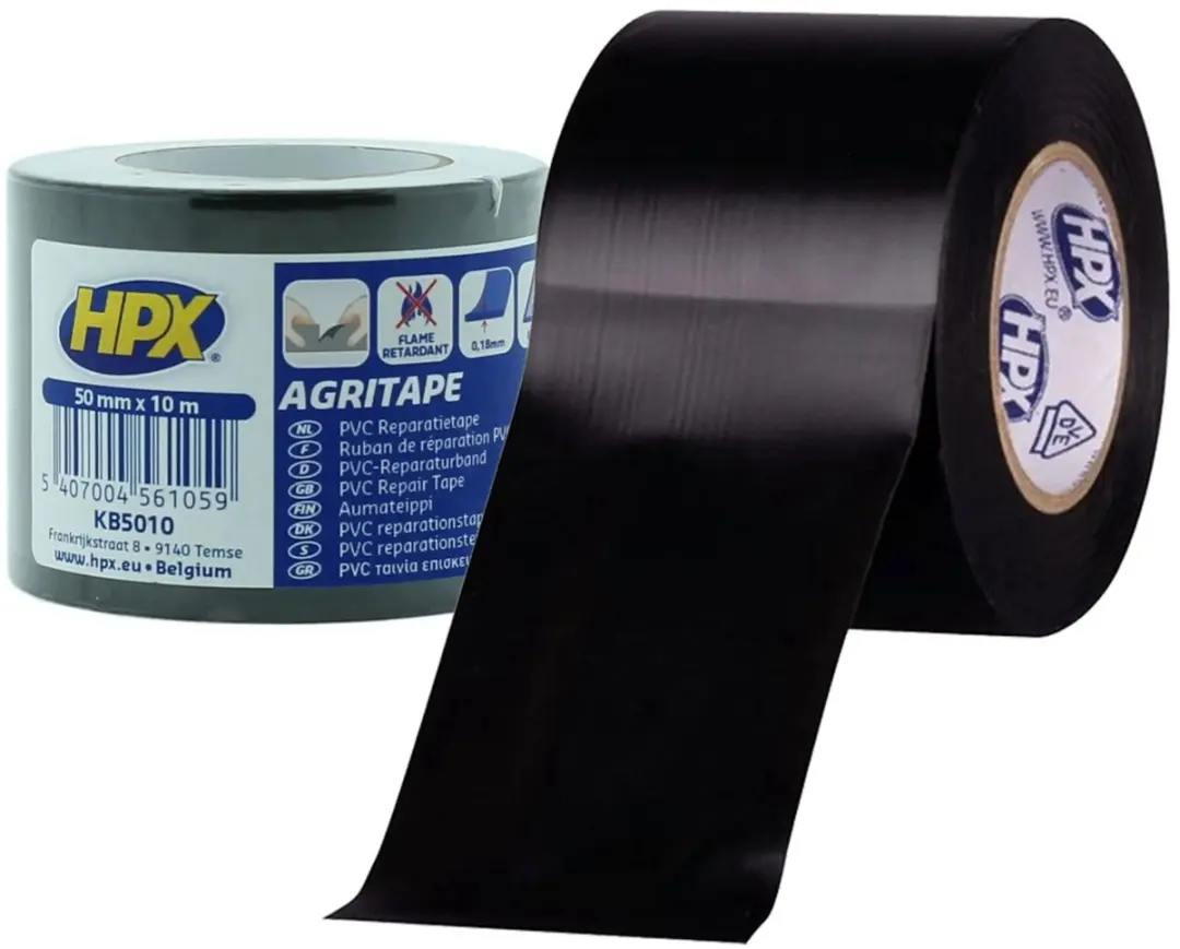 HPX Agritape 50mm x 10m - Zwart