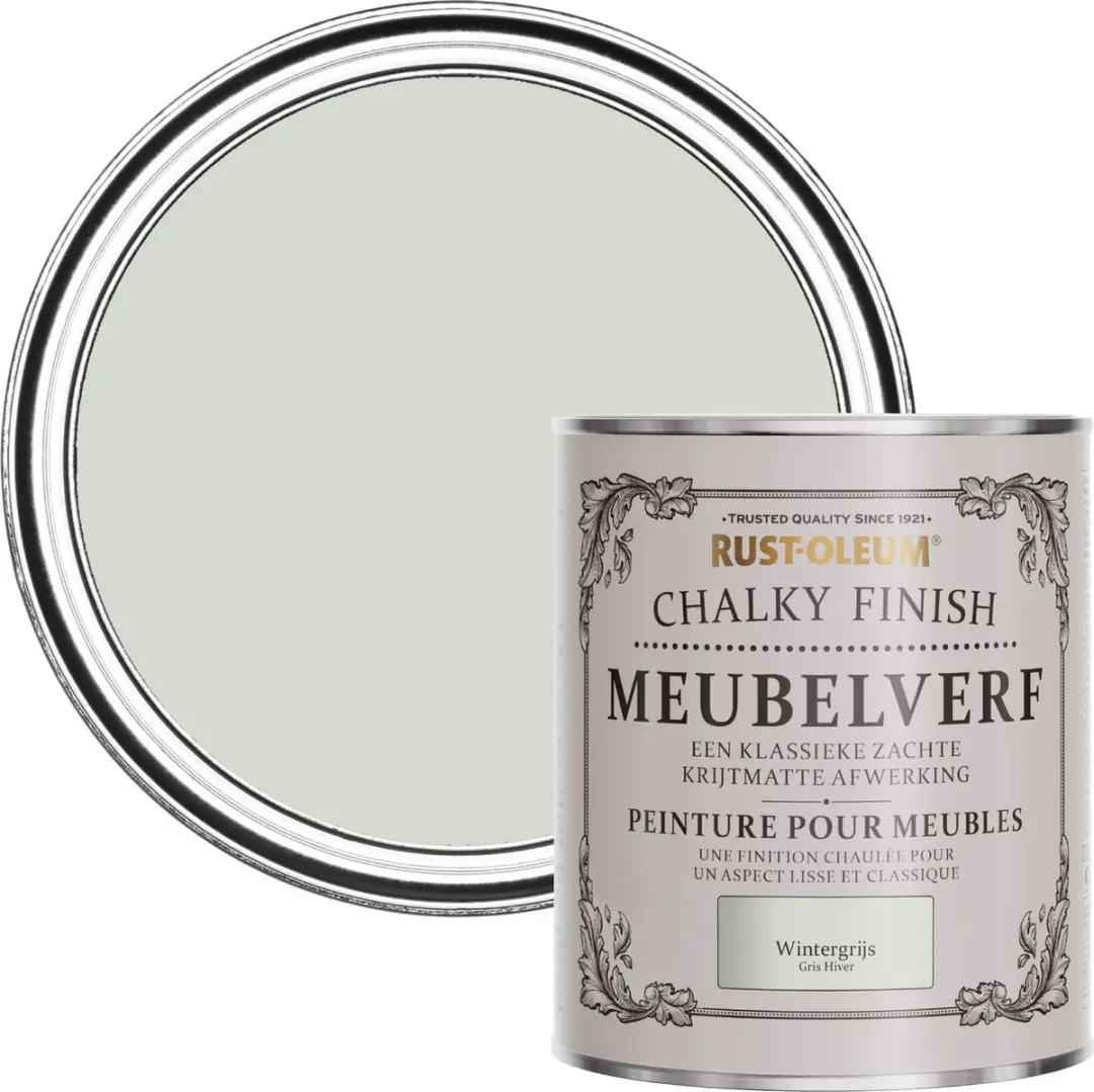 Rust-Oleum Grijs Chalky Finish Meubelverf 750ml