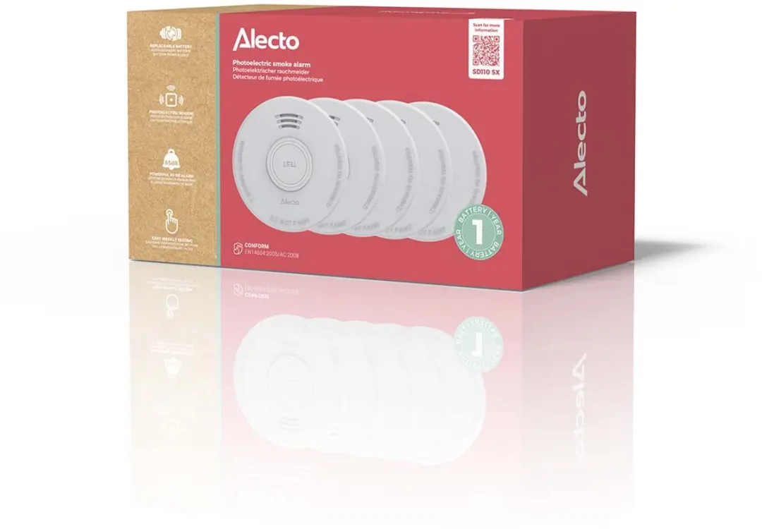 Alecto SD110 Rookmelder - 5 Stuks