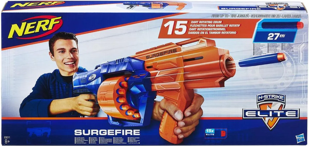 Nerf N-Strike Surgefire E0011EU4 - Oranje/Blauw - afbeelding 6 van 6