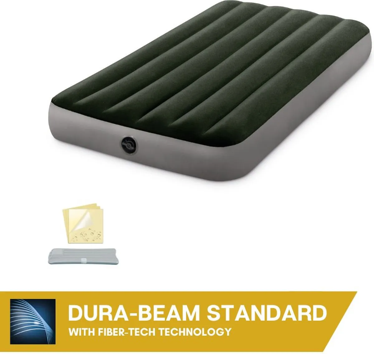 Intex Prestige Downy Luchtbed 1 Persoons 191x99x25cm - Groen