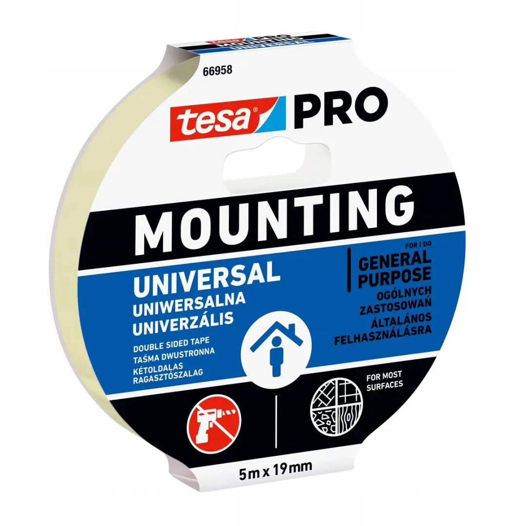 Tesa Dubbelzijdige Montagetape 19mm x 5m
