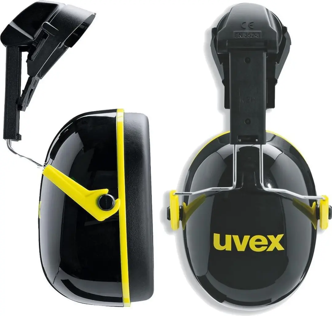 Uvex K2 2600-202 Gehoorkap met helmbevestiging - Zwart