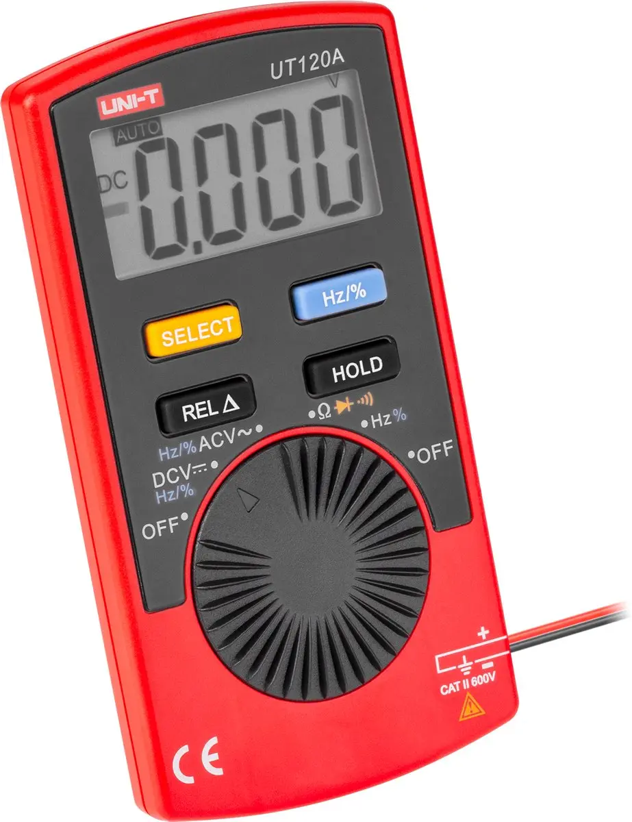 UNI-T UT120A Multimeter - Automatische Bereikinstelling - Rood/Zwart