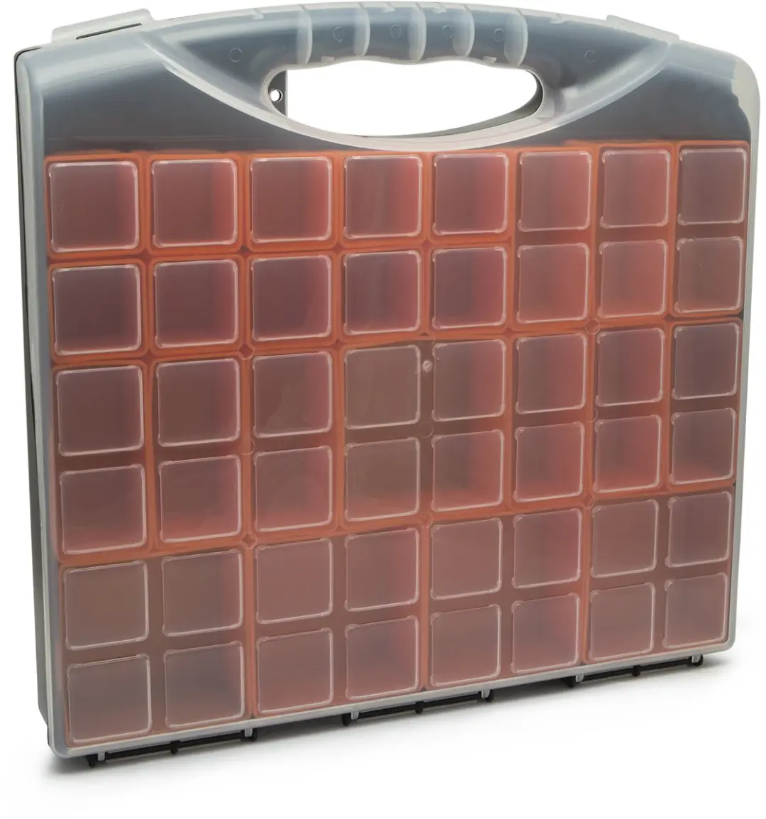 Handy Opbergdoos met 24 Oranje Bakjes - 400x370x58mm