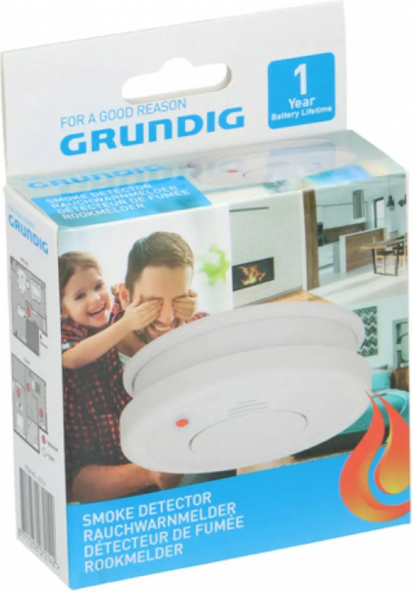 Grundig Optische Rookmelder 2 Stuks - Wit