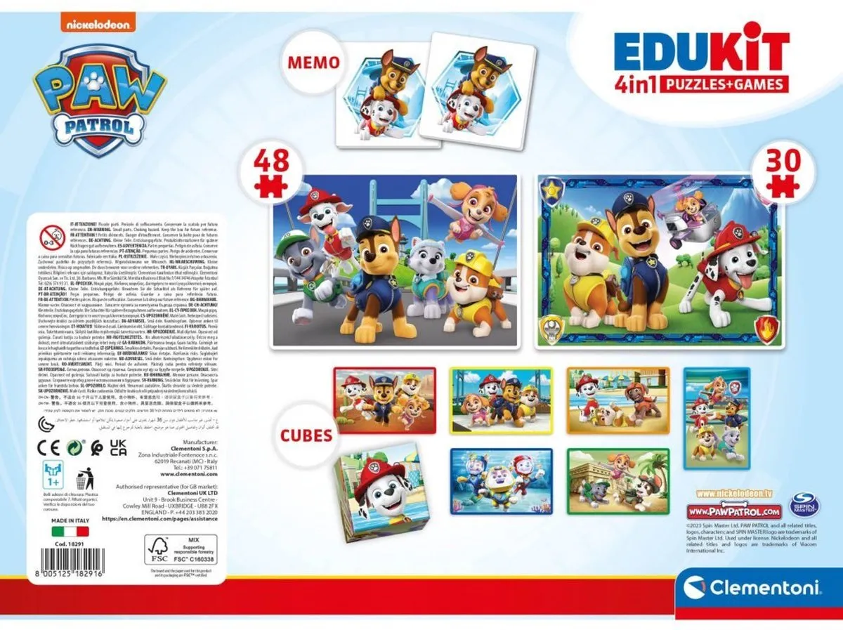 Clementoni Paw Patrol Edukit 4-in-1 - Multicolor