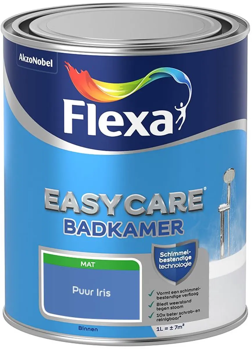 Flexa Easycare Badkamer Mengverf Puur Iris 1L