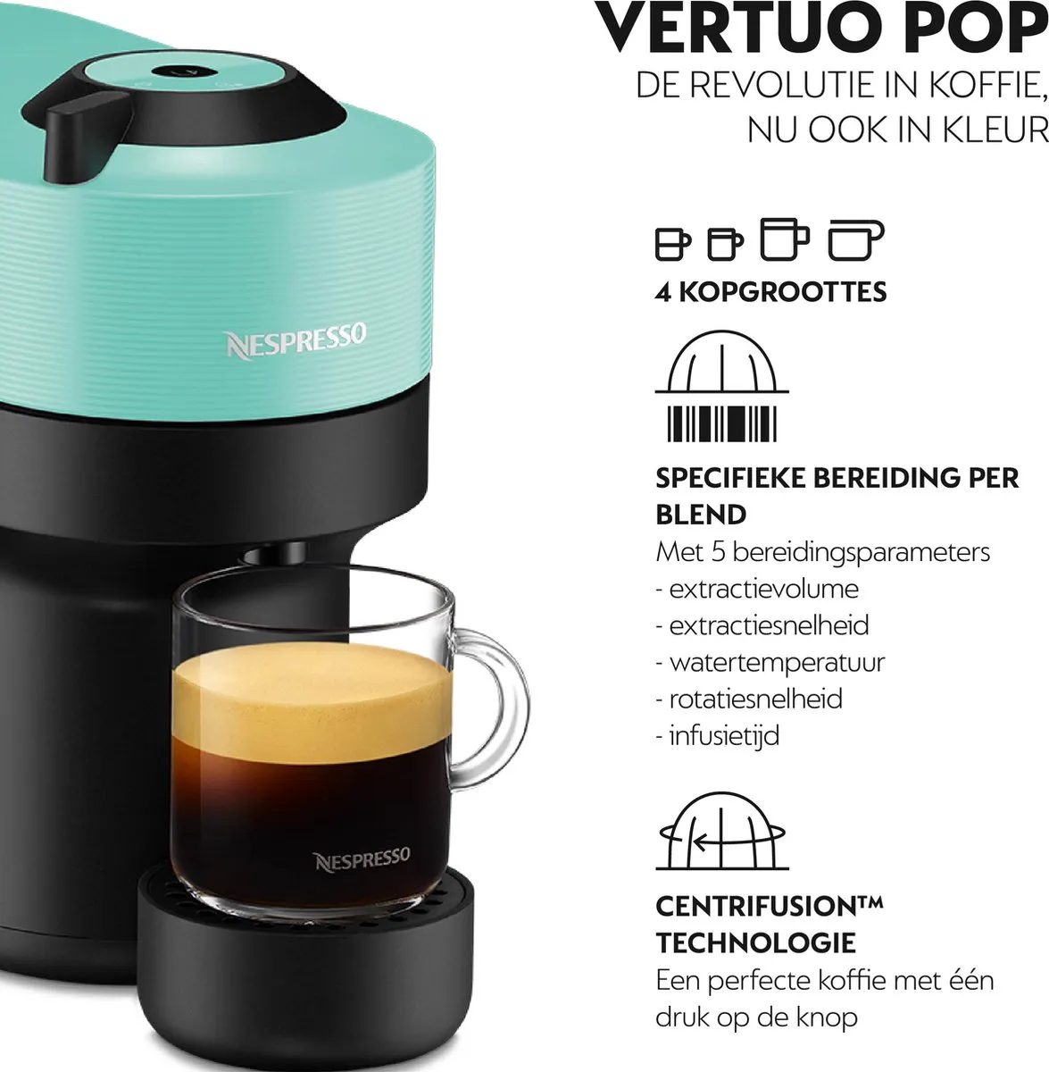 Krups Vertuo POP XN9204 Koffiecupmachine - Groen