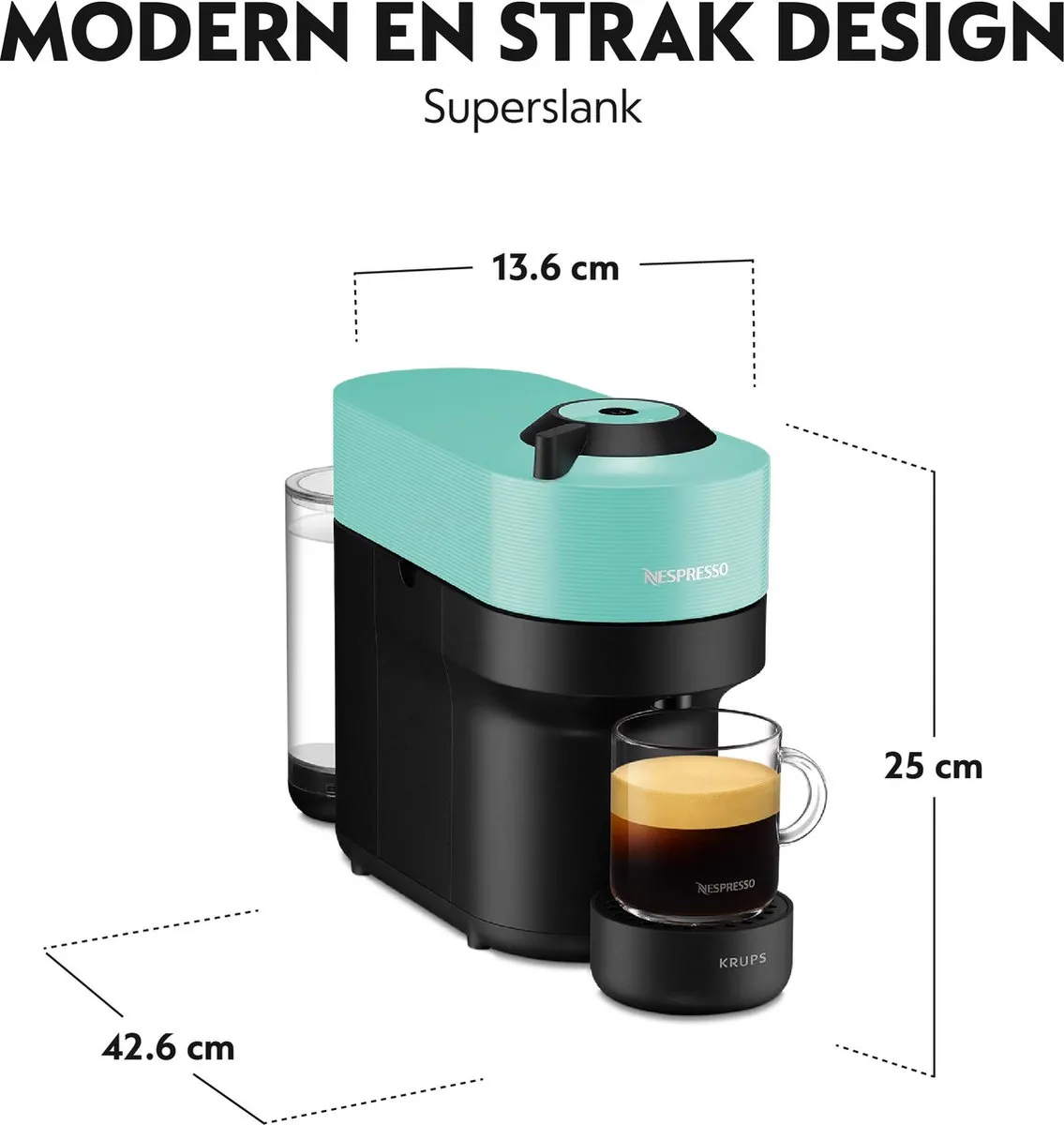 Krups Vertuo POP XN9204 Koffiecupmachine - Groen - afbeelding 6 van 6