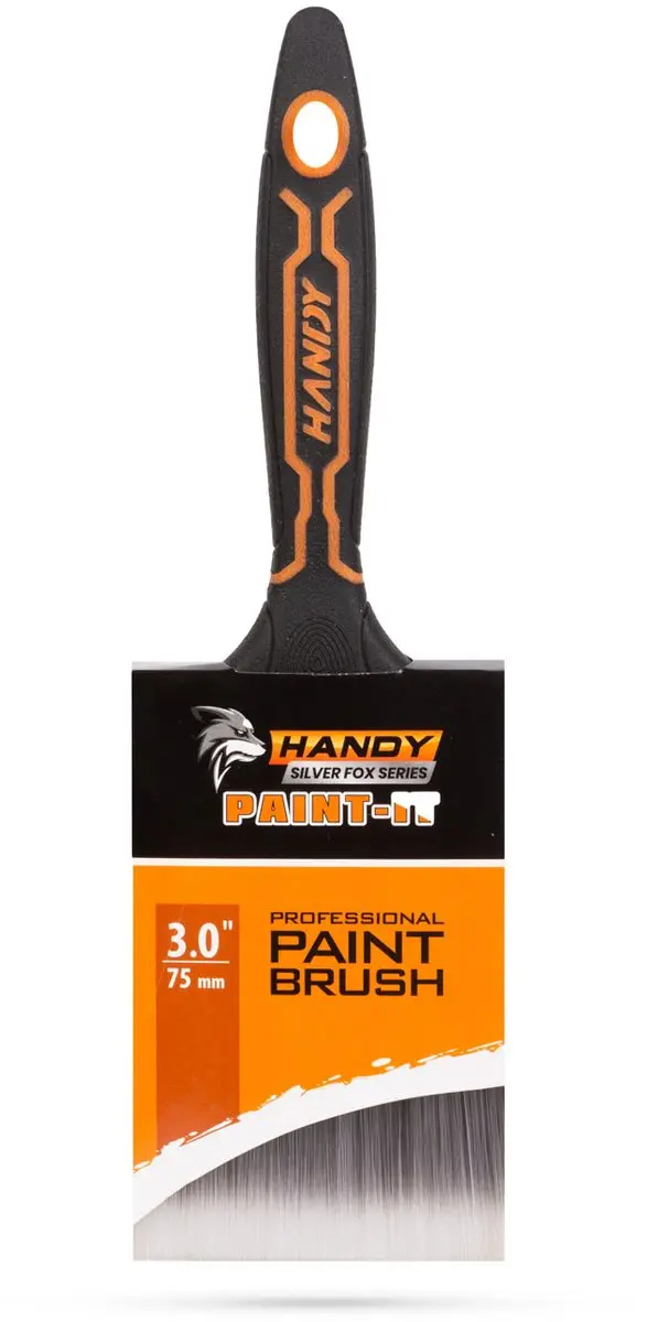 Handy Platte Verfkwast 75mm - Grijs/Zwart
