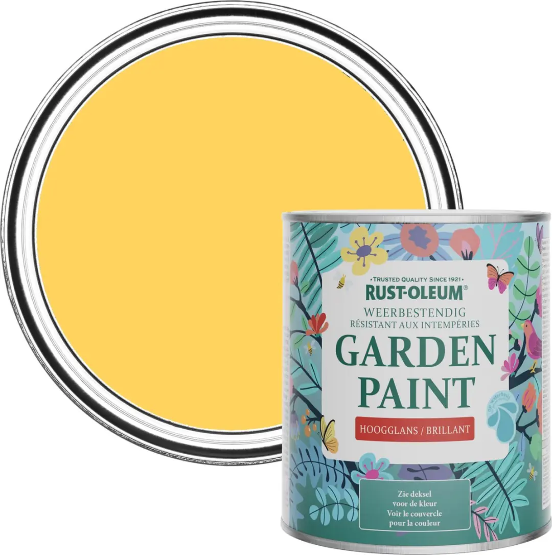 Rust-Oleum Geel Tuinverf Hoogglans Citroengelei 750ml