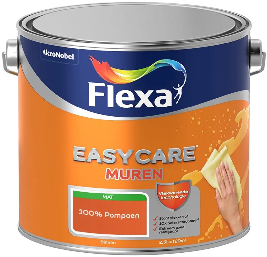 Flexa Easycare Murenverf 100% Pompoen 2,5L