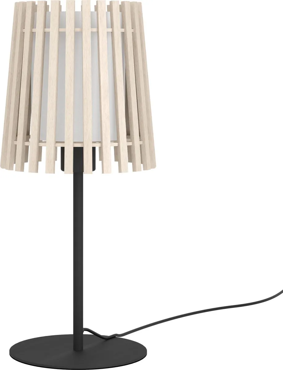 Eglo Fattoria Tafellamp E27 - 45 cm - Zwart/Bruin/Wit