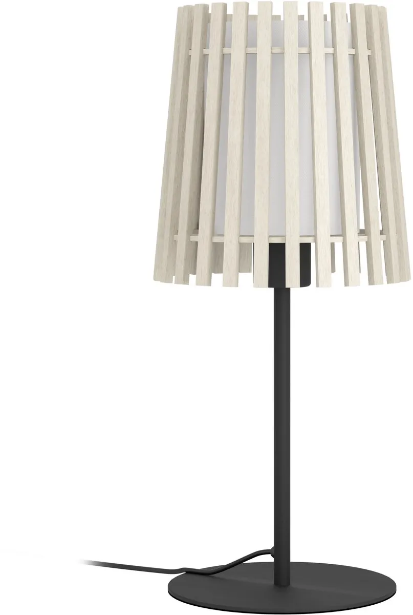 Eglo Fattoria Tafellamp E27 - 45 cm - Zwart/Bruin/Wit