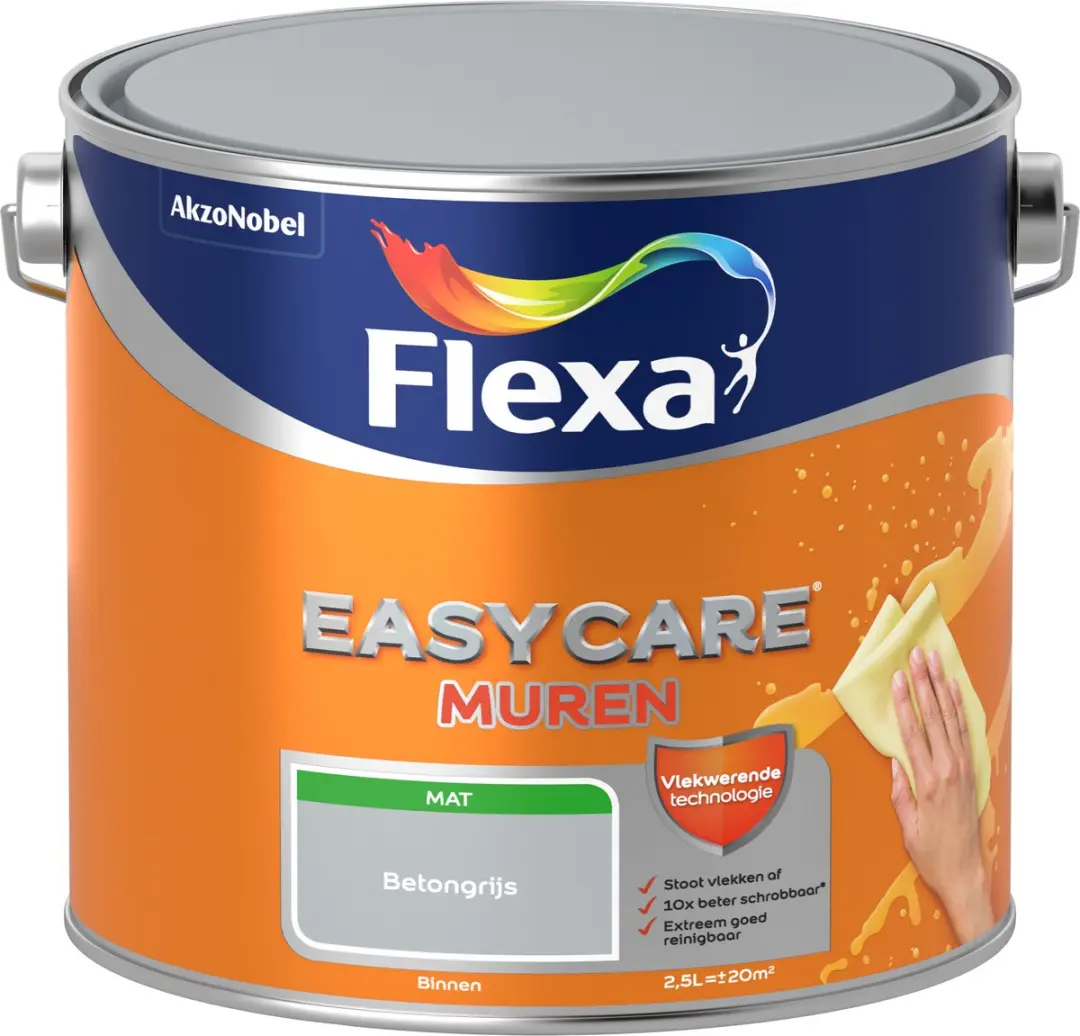 Flexa Easycare Muren Betongrijs 2,5L