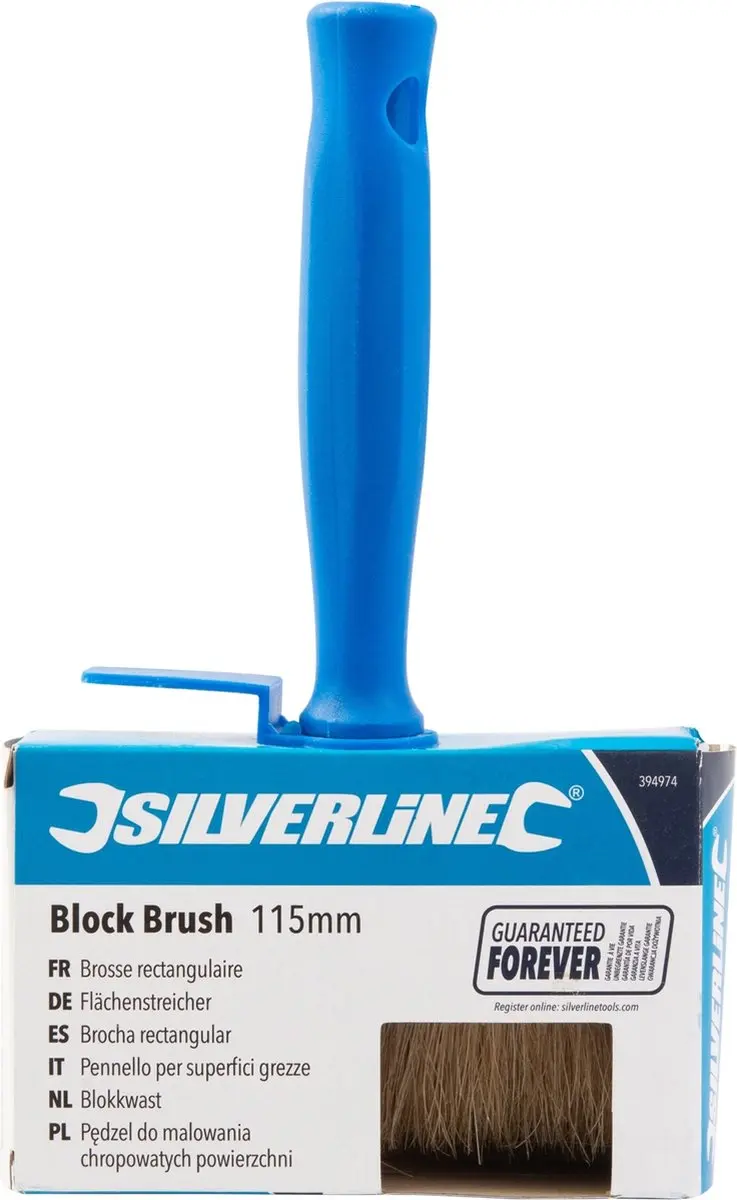 Silverline Blokkwast 115mm - Blauw/Geel