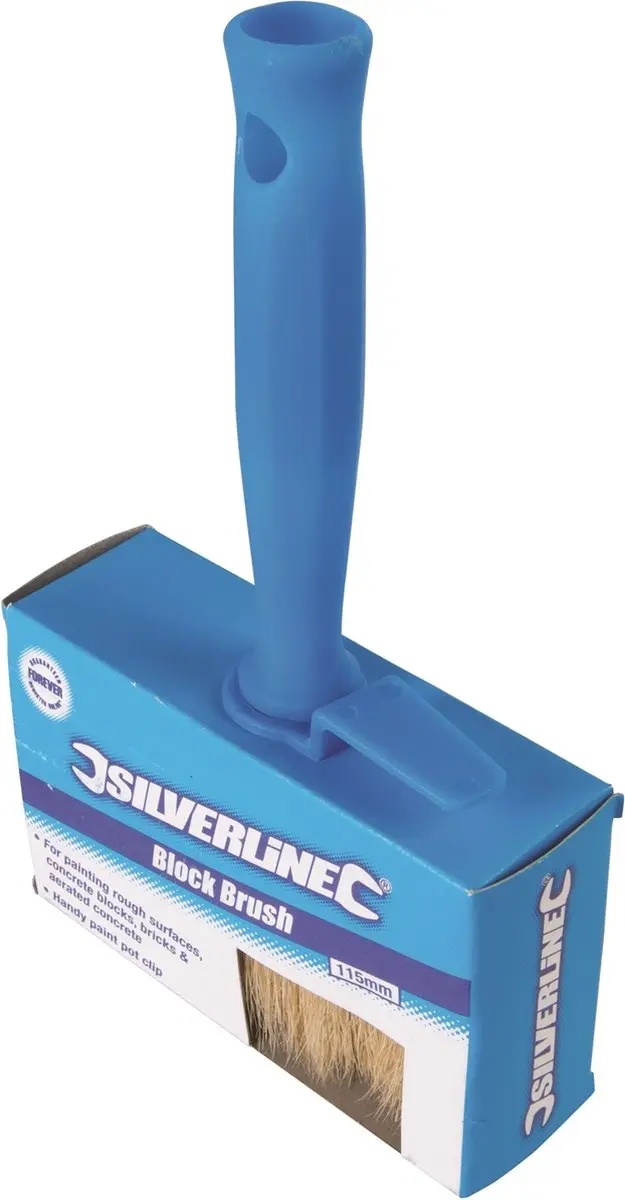 Silverline Blokkwast 115mm - Blauw/Geel