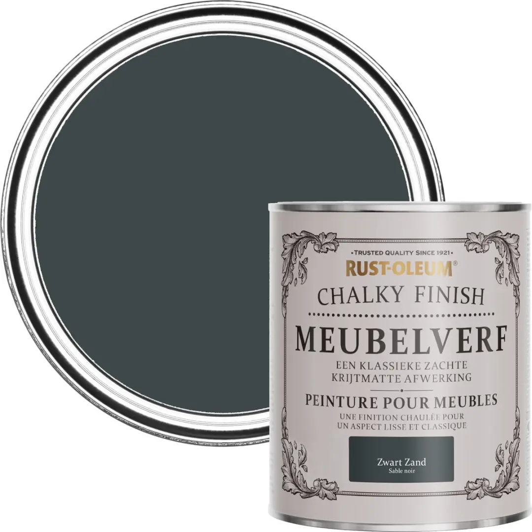 Rust-Oleum Zwart Zand Chalky Finish Meubelverf 750ml