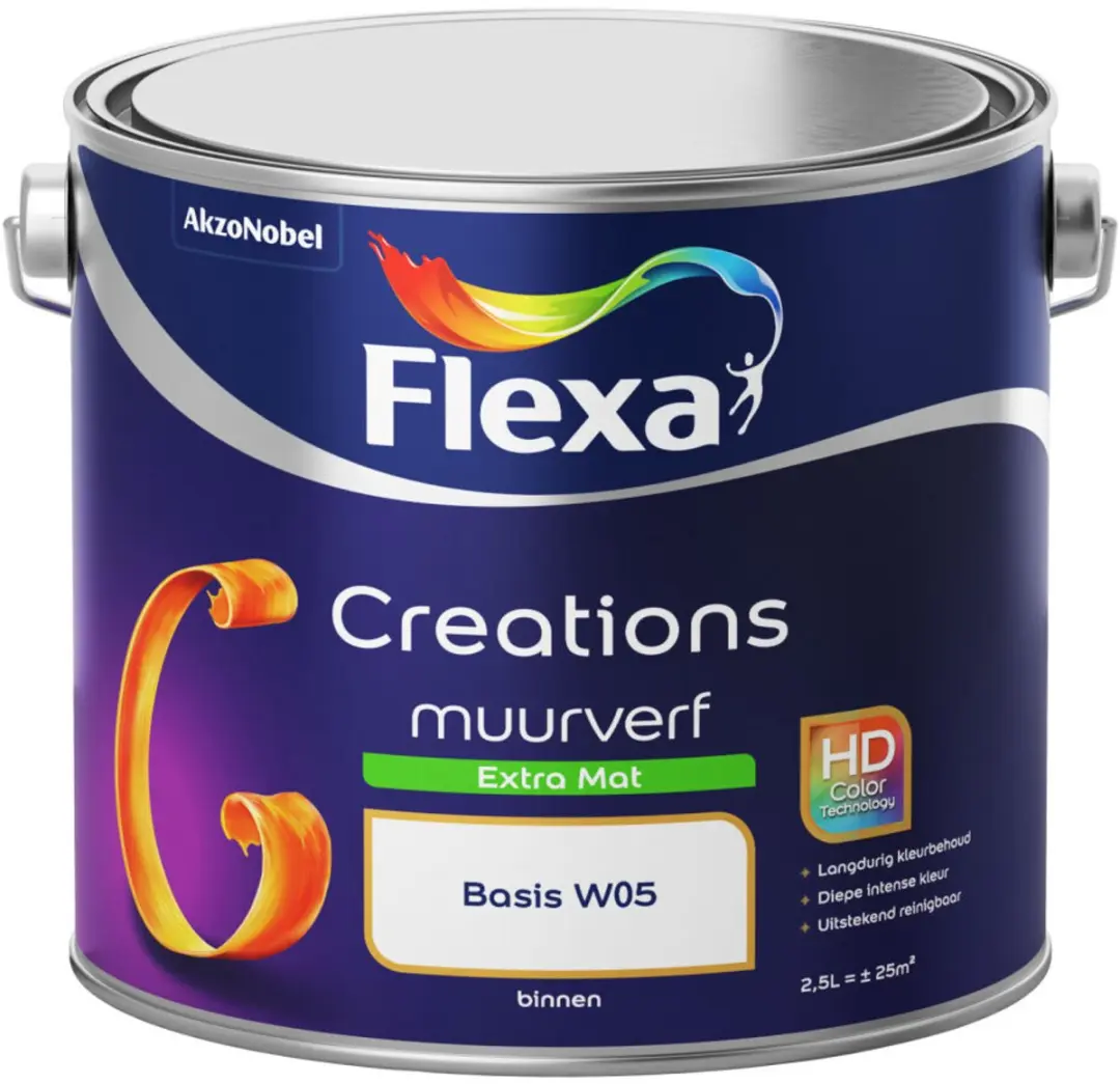 Flexa Creations Muurverf Extra Mat Lichtgrijs 2.5L