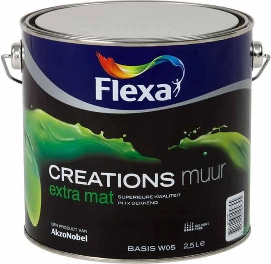 Flexa Creations Muurverf Extra Mat Lichtgrijs 2.5L