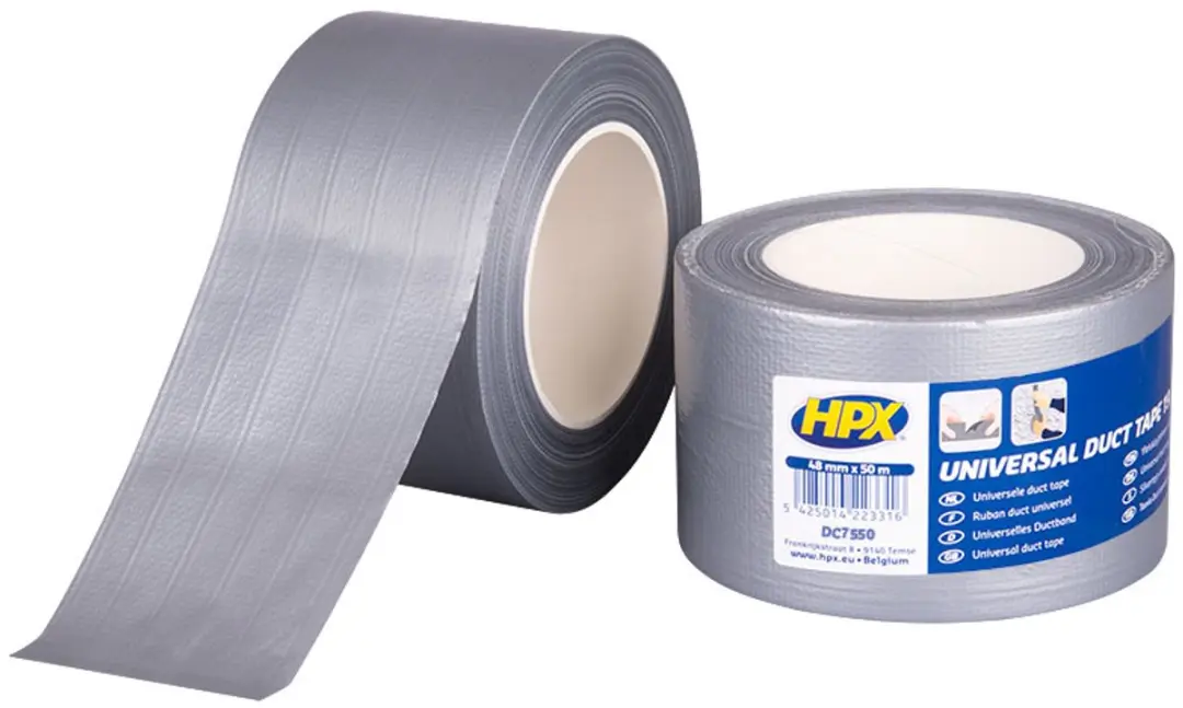 HPX Duct Tape 1900 - 75mm x 50m Zilver
