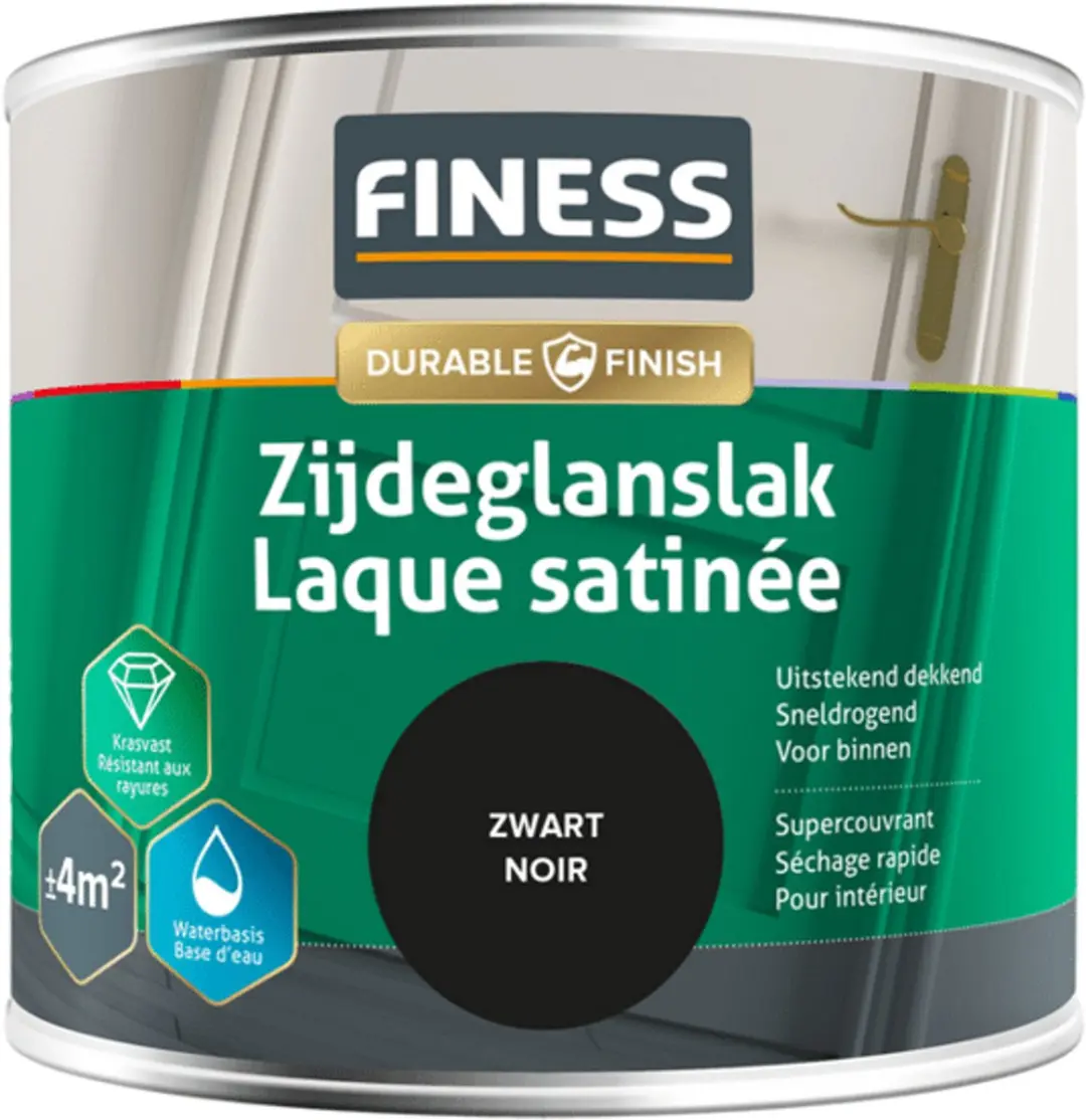 Finess Zijdeglanslak Zwart 0.25L