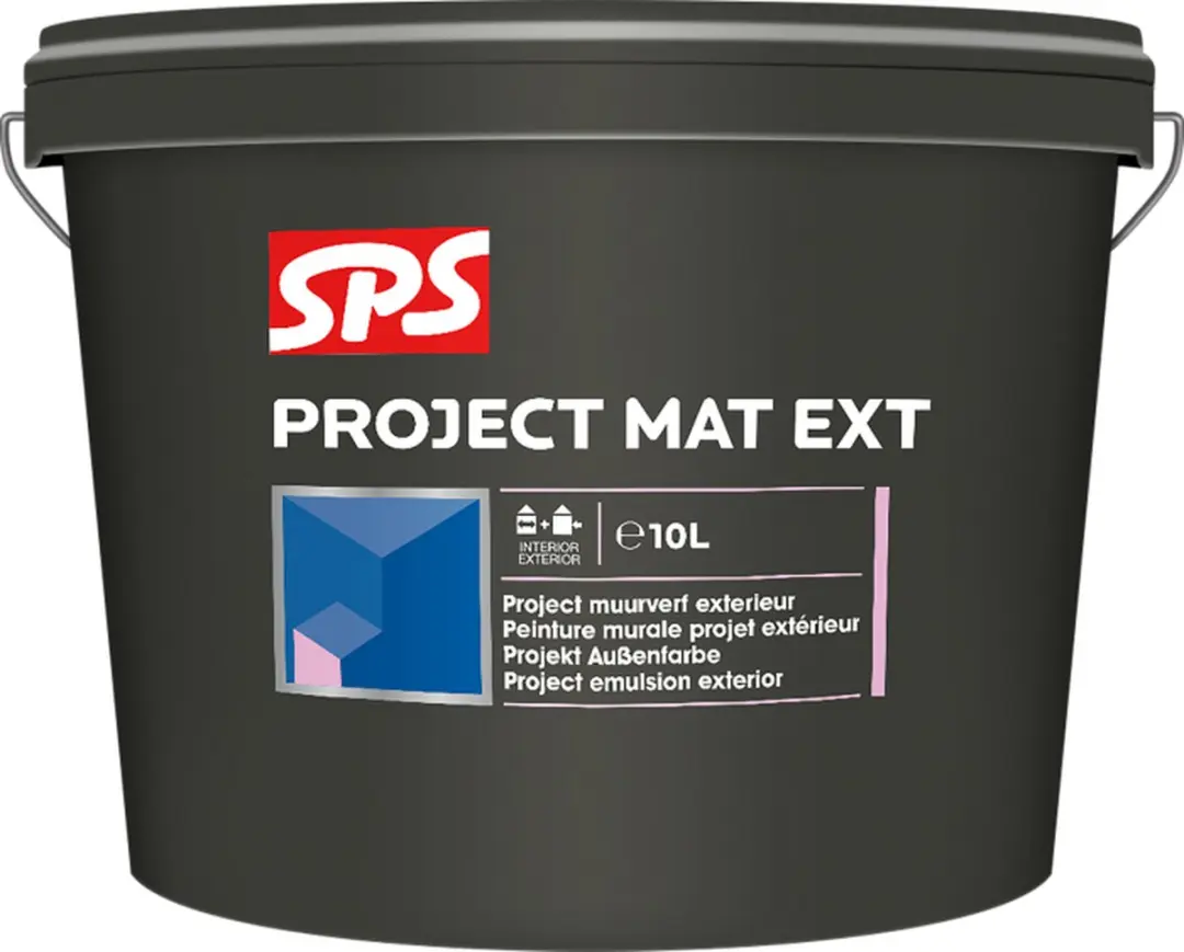 Sps Muurverf Project Mat Zwart 10L