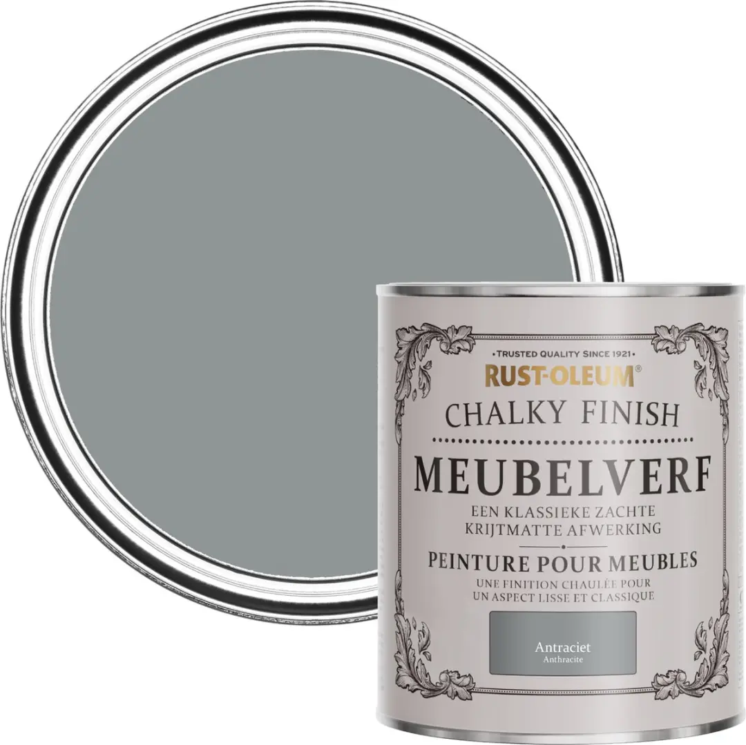 Rust-Oleum Donkergrijs Chalky Finish Meubelverf 750ml
