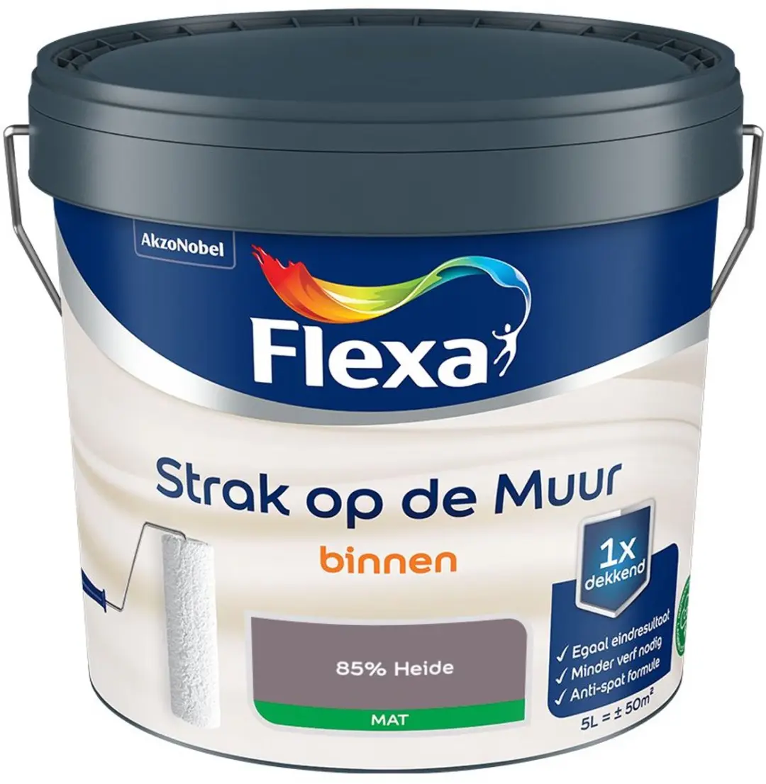 Flexa Strak op de Muur Binnen Mat Mengverf 85% Heide