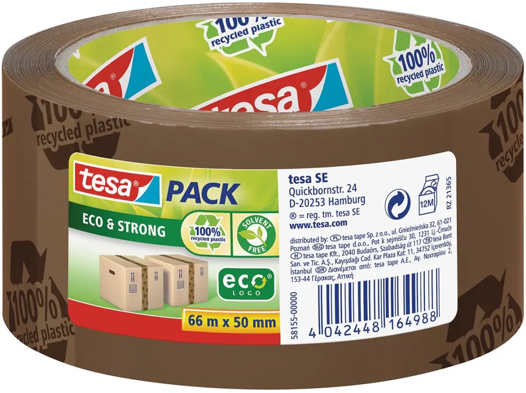 Tesa Eco & Strong Verpakkingstape 66m x 50mm