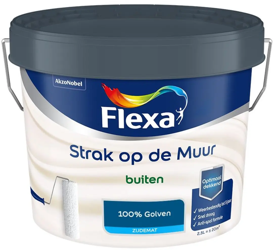 Flexa Strak Op De Muur Buiten Zijdemat Mengverf 2,5L