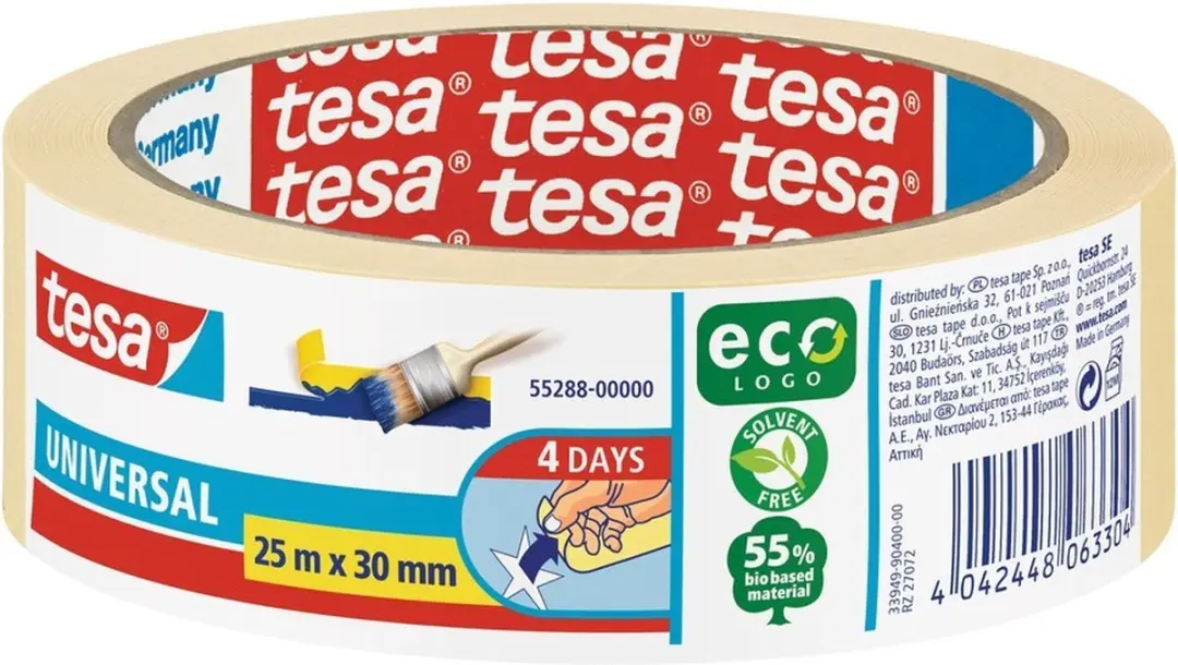 Tesa Afplaktape Rood 25m x 30mm