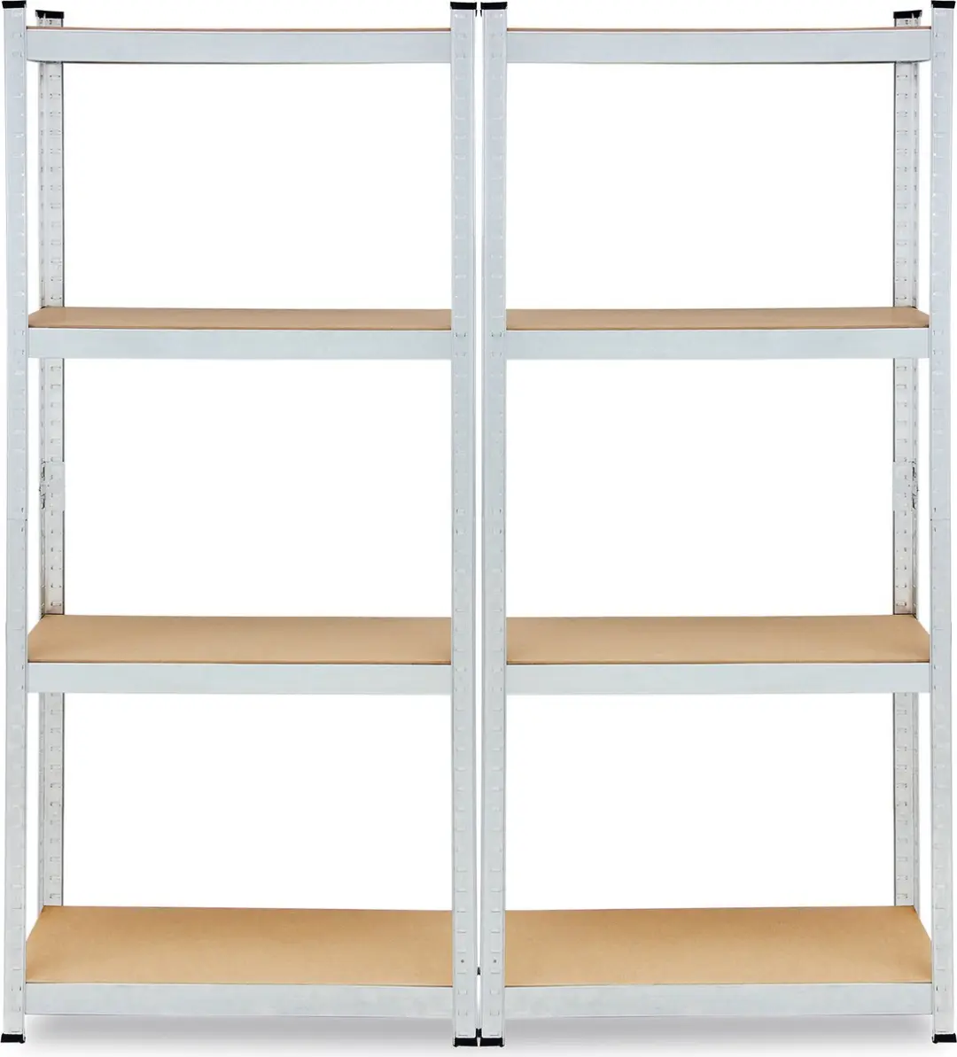 Monzana Opbergrek Metaal 106182 - 4 Planken 160x90cm - Zilver