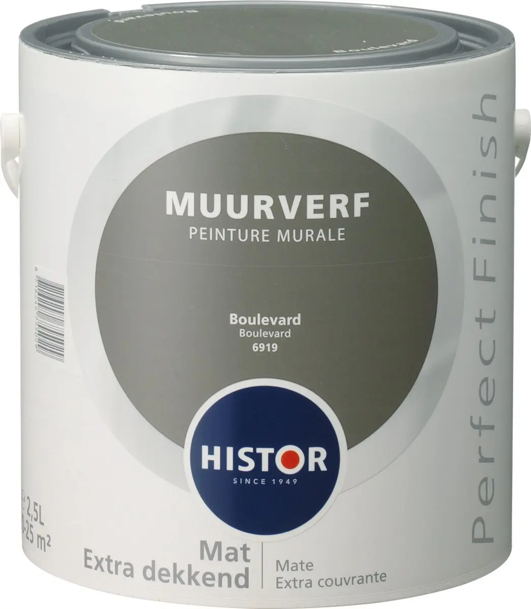 Histor Perfect Finish Mat Muurverf Boulevard 2.5L