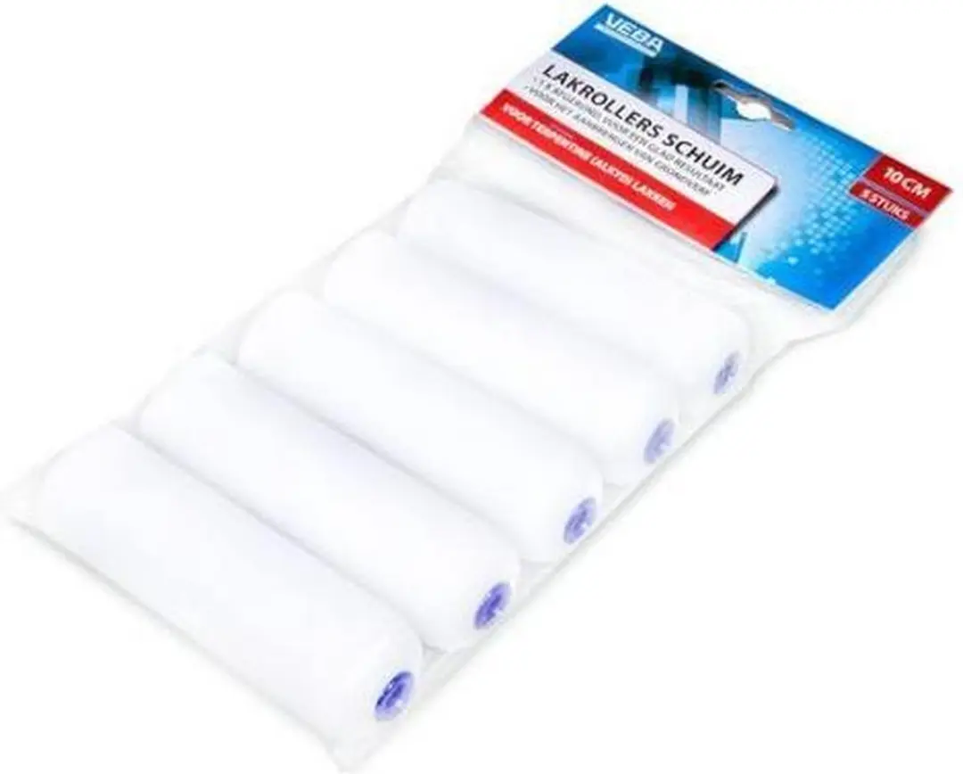 VEBA Verfroller Schuim 11cm - 5 Stuks Wit