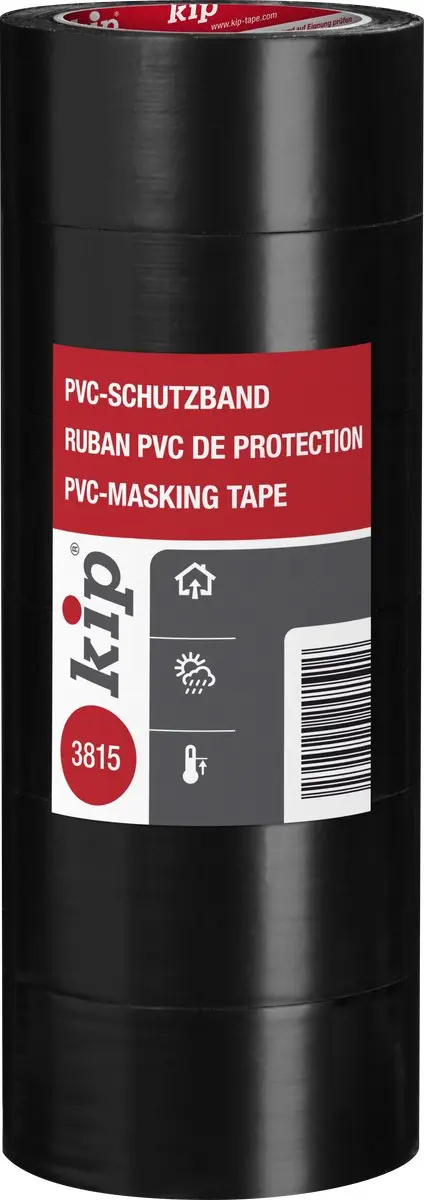 Kip 3815-85 PVC Beschermtape 50mm x 33m - Zwart