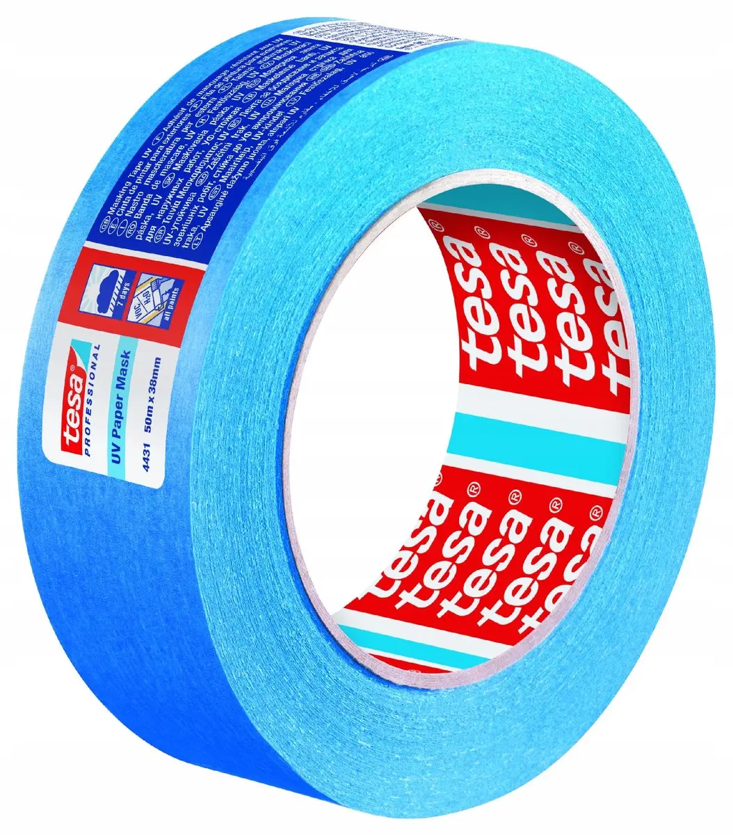 Tesa UV Afplaktape Papier 38mm x 50m - Blauw